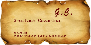 Greilach Cezarina névjegykártya